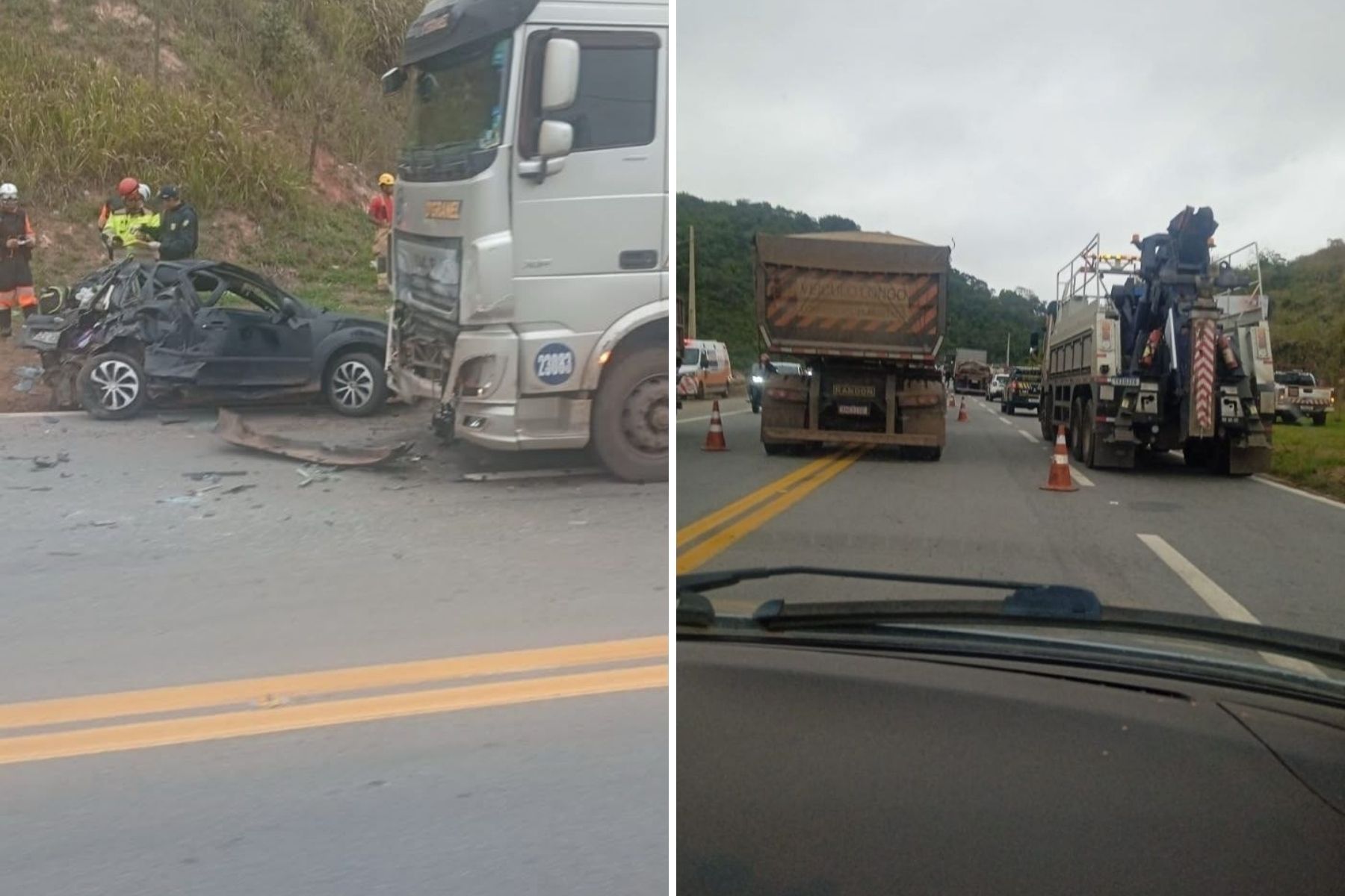 Duas pessoas morrem em batida na BR-381, em Minas Gerais