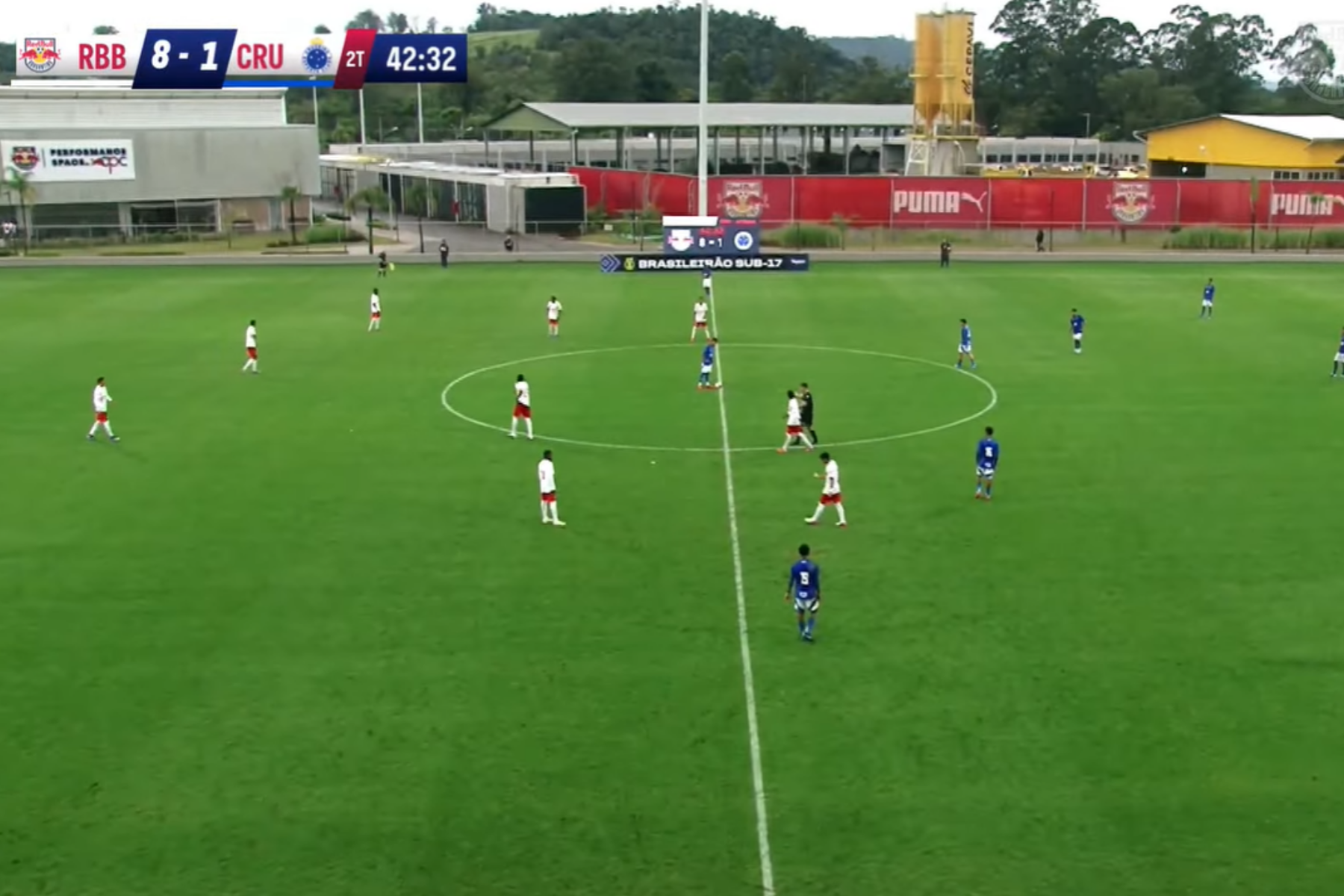 Cruzeiro sofre ‘apagão’ e é goleado por 8 a 1 pelo RB Bragantino no Brasileiro Sub-17
