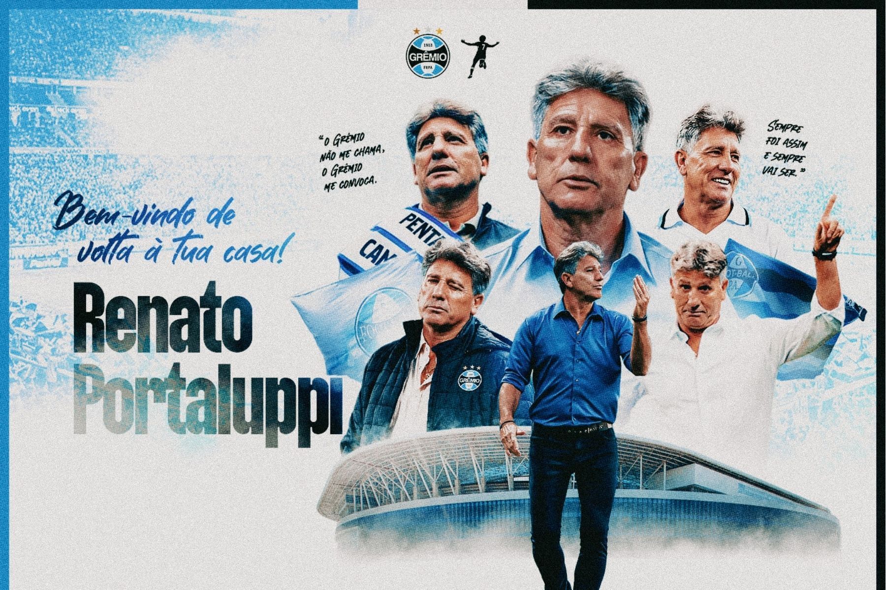 Grêmio anuncia a contratação do técnico Renato Gaúcho