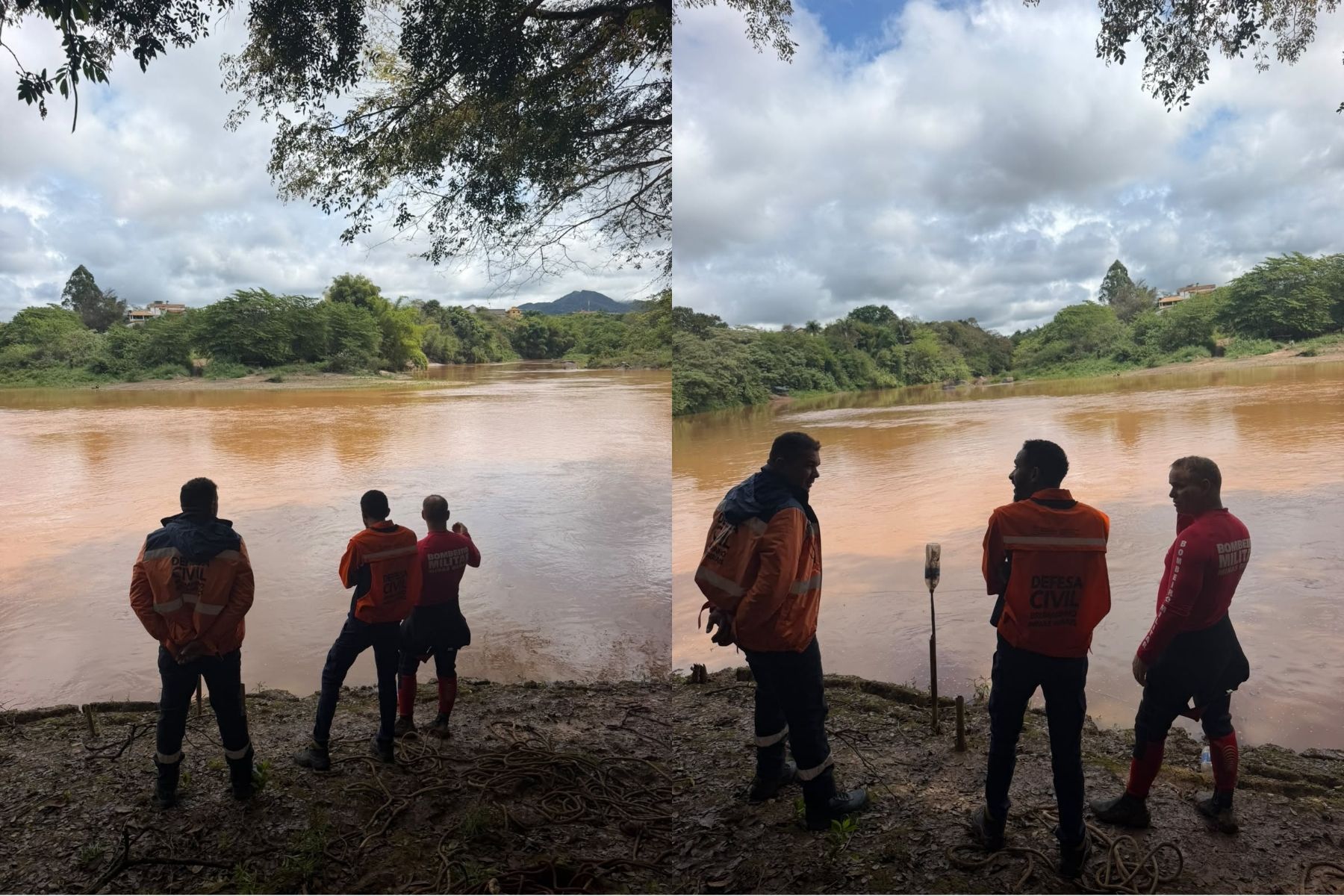 Bombeiros continuam buscas por homem que se afogou no Rio Paraopeba nesta terça (15)