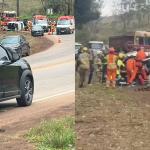 Acidente na BR-356, em Itabirito, deixa uma pessoa morta e duas em estado grave