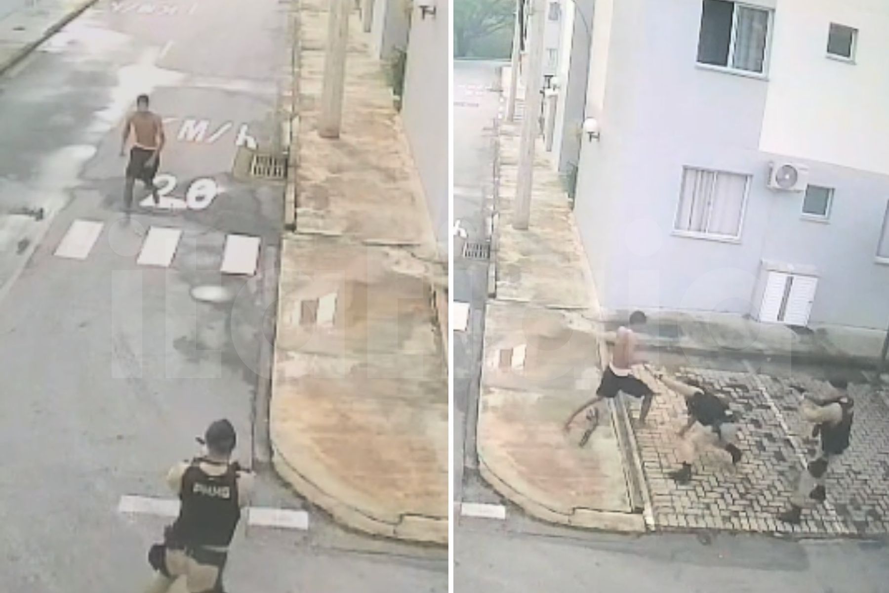 Vídeo: jovem surta, tenta atacar policiais com faca e é morto em Pará de Minas