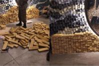 Quase uma tonelada de maconha é apreendida em caminhões carregados com minério na BR- 262