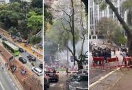 Vídeo: polícia usa bomba contra manifestantes próximo à Avenida Paulista, em SP