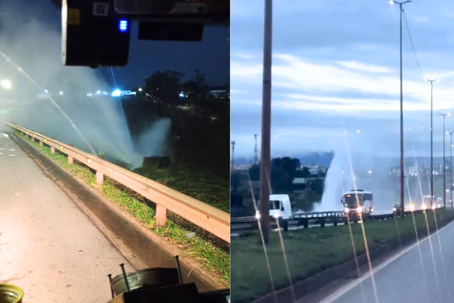 Vídeo: vazamento em tubulação atinge a BR-040, na Grande BH