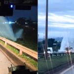 Vídeo: vazamento em tubulação atinge a BR-040, na Grande BH