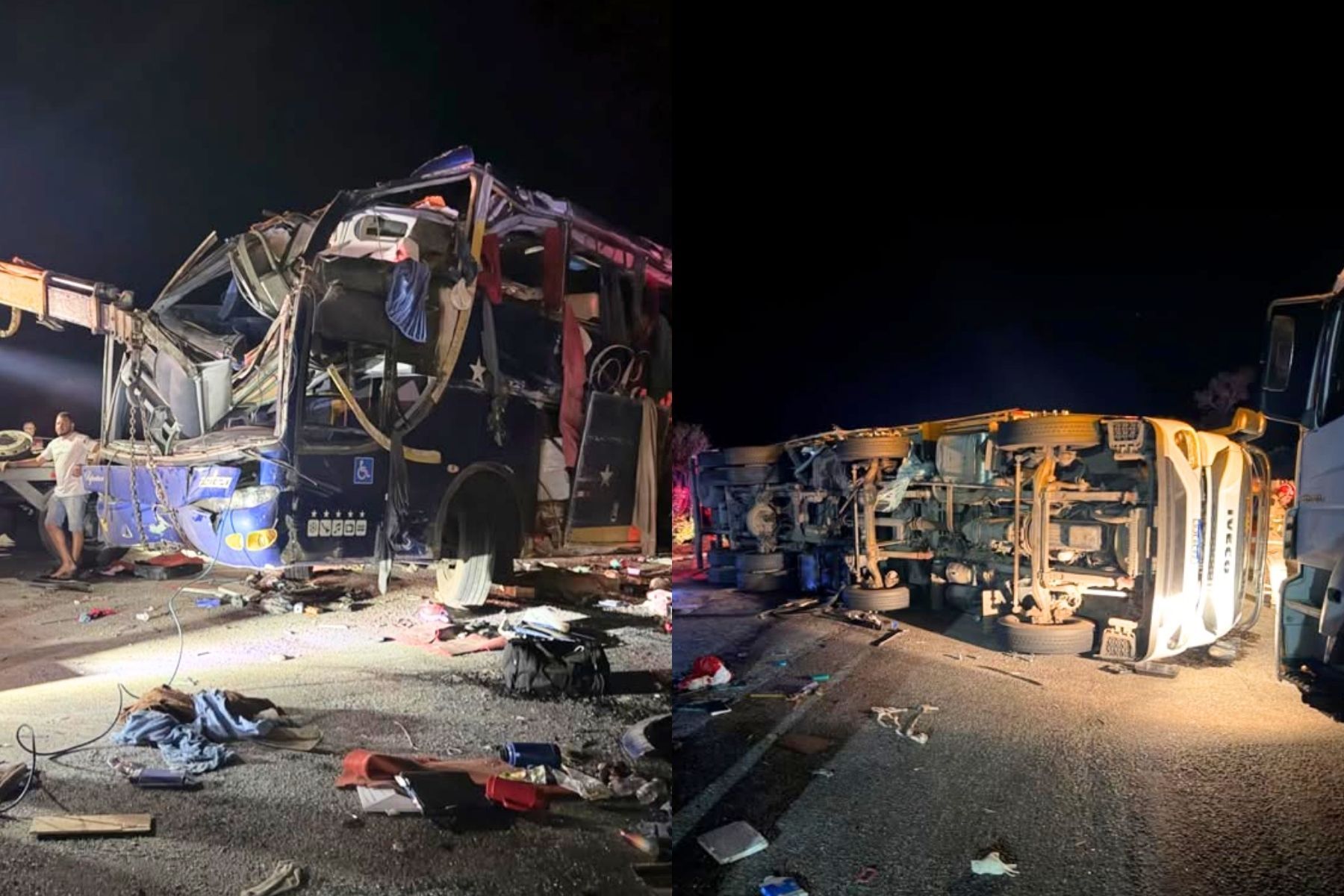BR-116: sobe para 40 o número de feridos em batida entre ônibus e carreta no Norte de MG