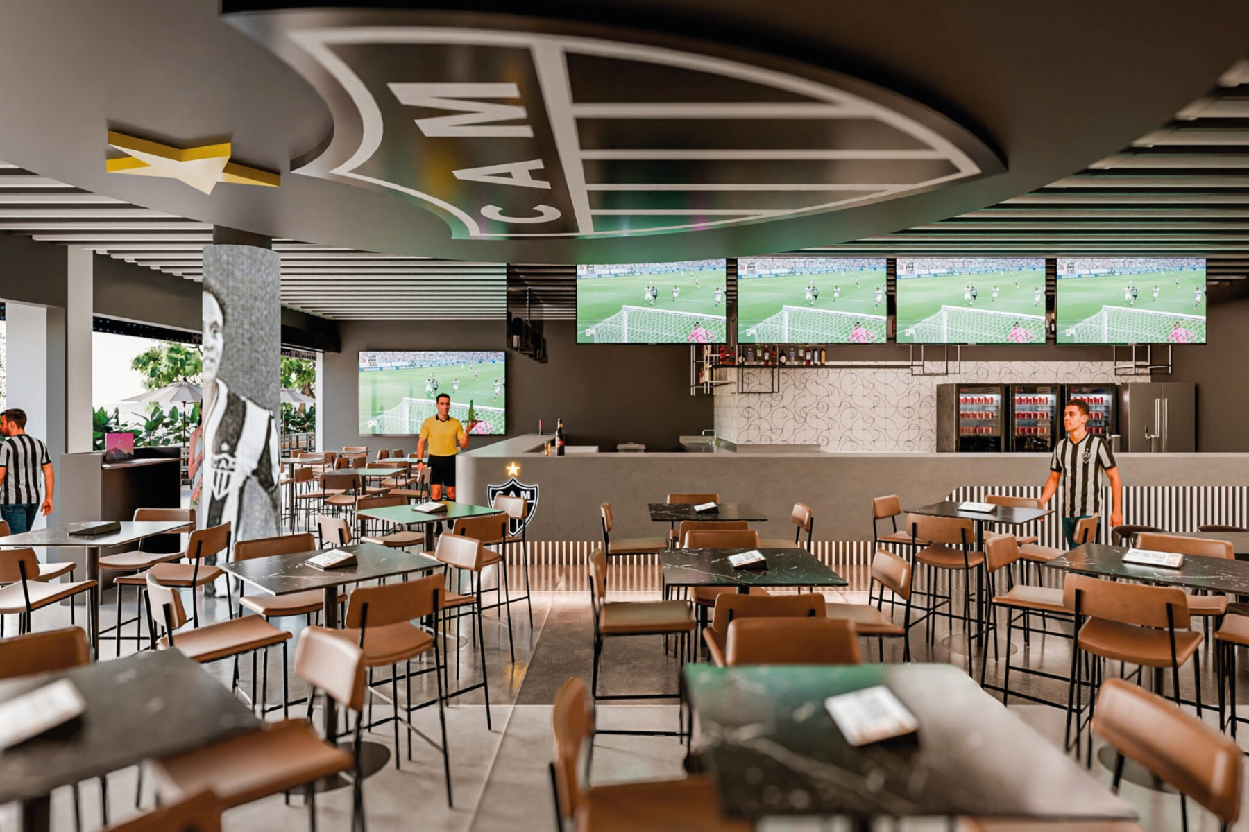 Atlético: Bar da Massa na sede de Lourdes ganha previsão para inauguração