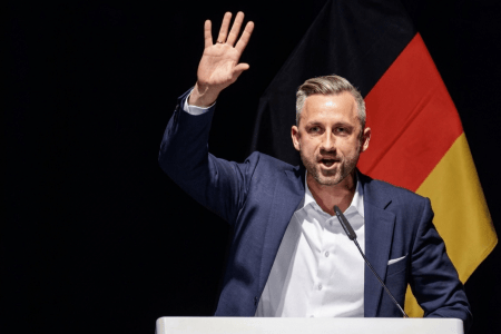 Na foto, o líder regional do partido Alternativa para a Alemanha (AfD), Ulrich Siegmund