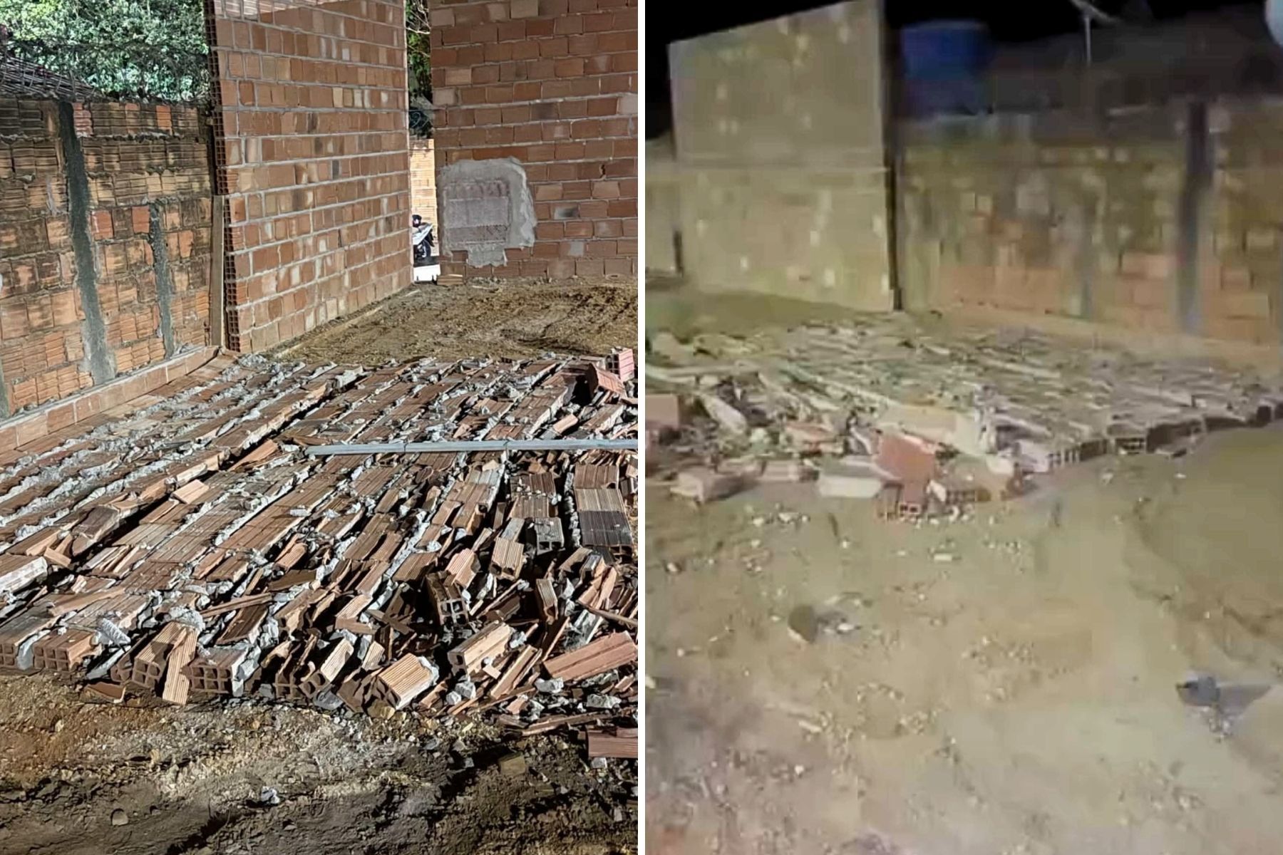 Muro desaba sobre irmãos gêmeos no interior de MG: um morreu e o outro ficou ferido