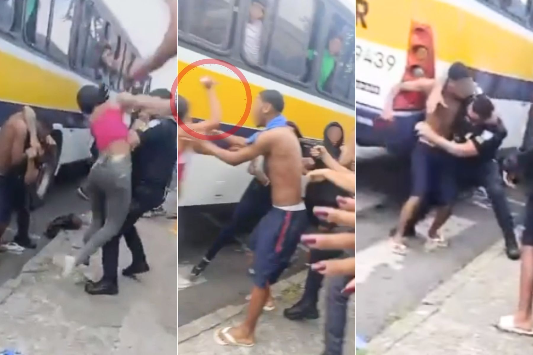 Vídeo: adolescentes com facas agridem guardas durante briga na saída de escola, em BH