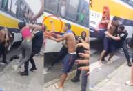 Vídeo: adolescentes com facas agridem guardas durante briga na saída de escola, em BH