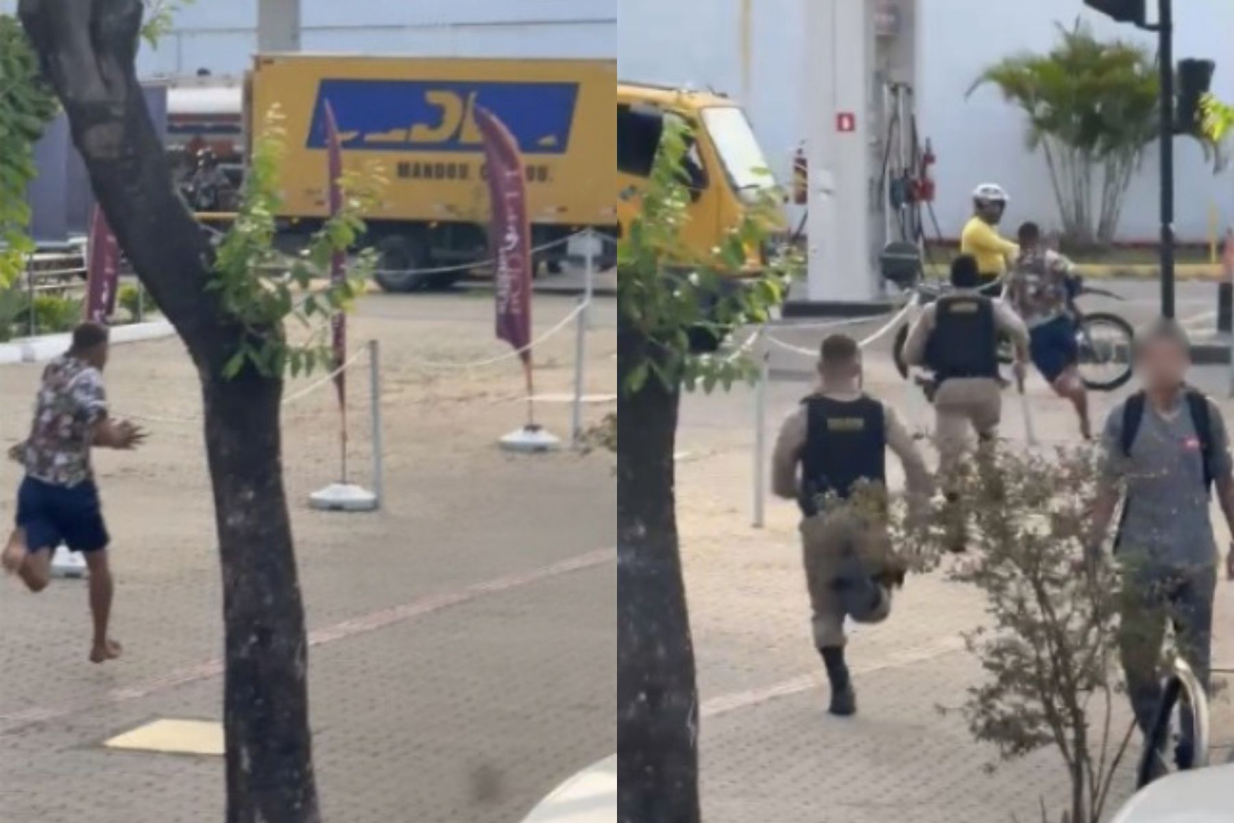 Vídeo: adolescente algemado foge da polícia em BH