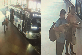 Câmeras de segurança flagraram homem com cachorro parecido com Chelly