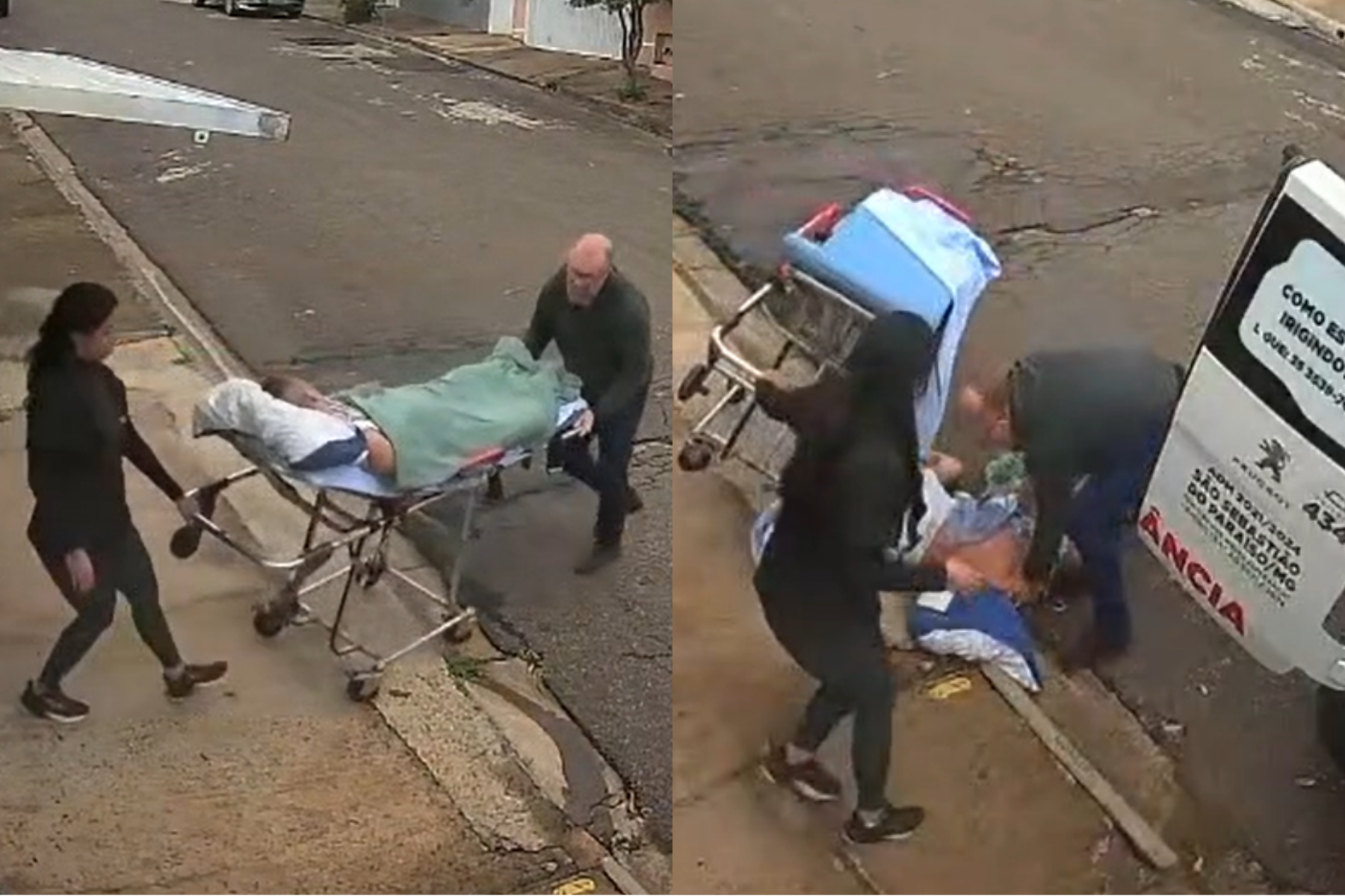 Paciente em tratamento oncológico cai de maca e fica ferida em MG; veja vídeo