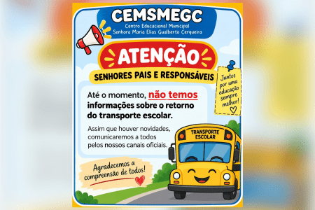 Comunicado emitido pelo Centro Educacional Municipal Senhora Maria Elias Gualberto Cerqueira • Reprodução