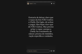 Cibele Martins, tutora de Chelly, destaca que caso não se trata de roubo