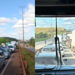 Acidente com caminhão de obra interdita a BR-381 e provoca caos no trânsito em Betim