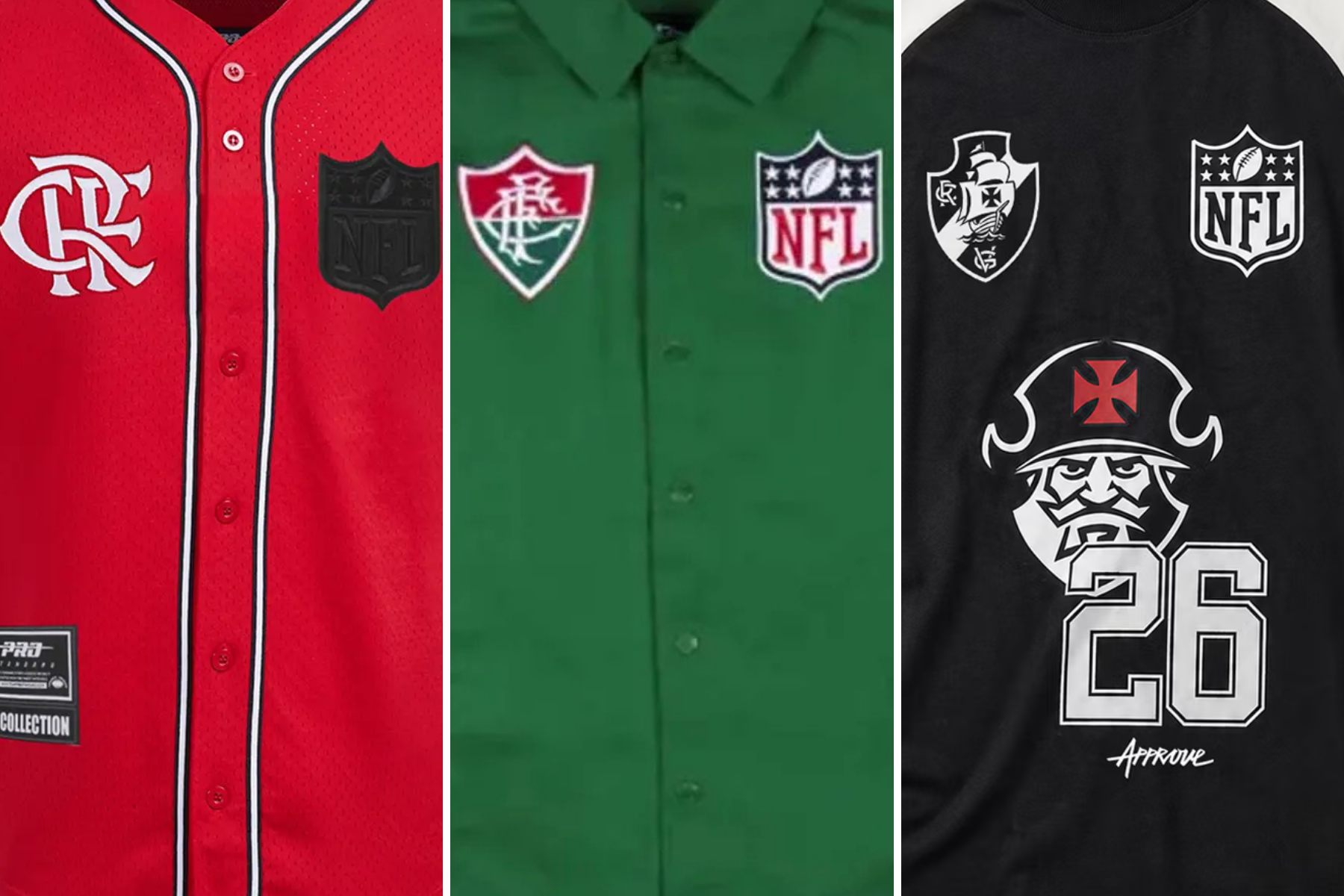 NFL lança coleções do Rio Game 2026 com Flamengo, Fluminense, Vasco e mais