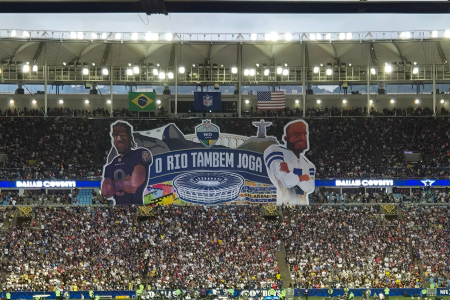 Mosaico 3d no NFL Rio Game • João Pedro Andrada/Itatiaia