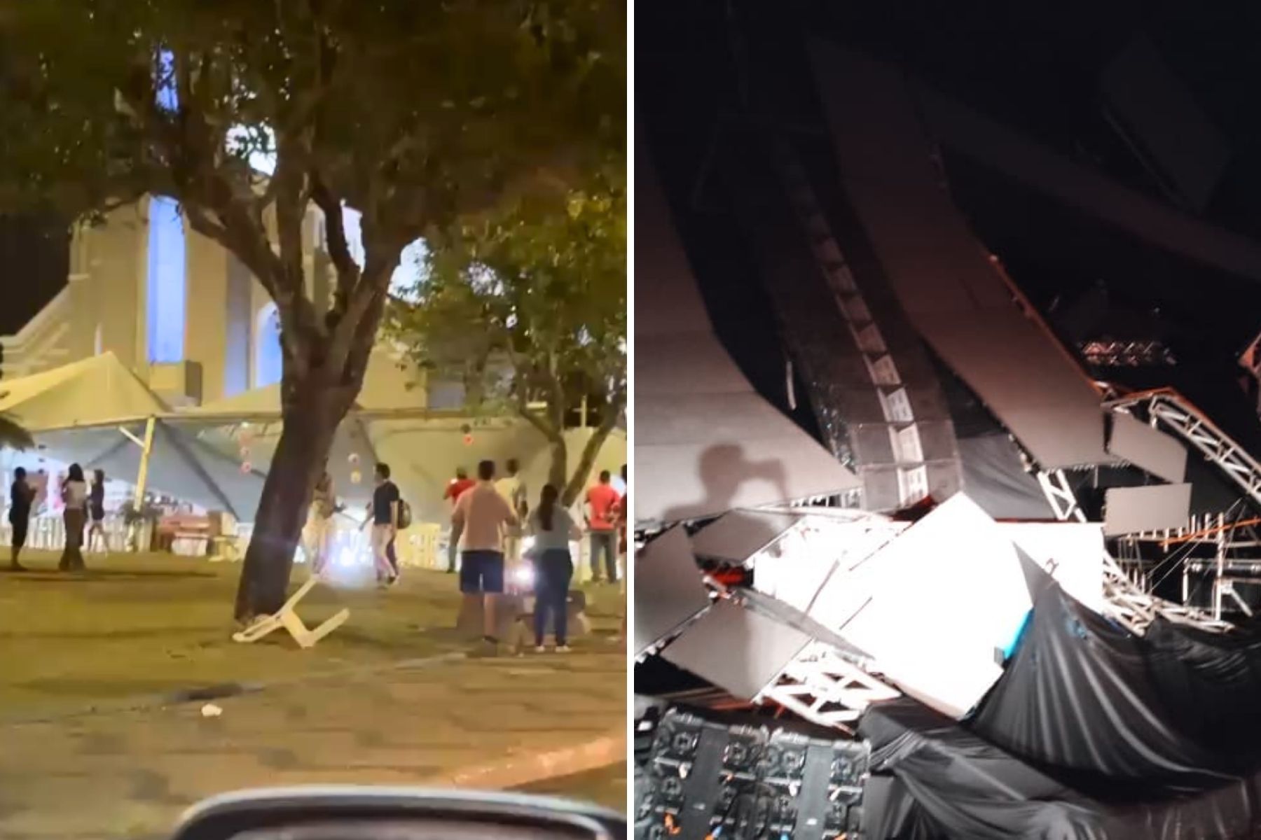 Temporal derruba estruturas de eventos e deixa nove feridos no interior de MG