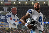 Dak detona caricatura em mosaico no NFL Rio Game: ‘Não achei parecido comigo’