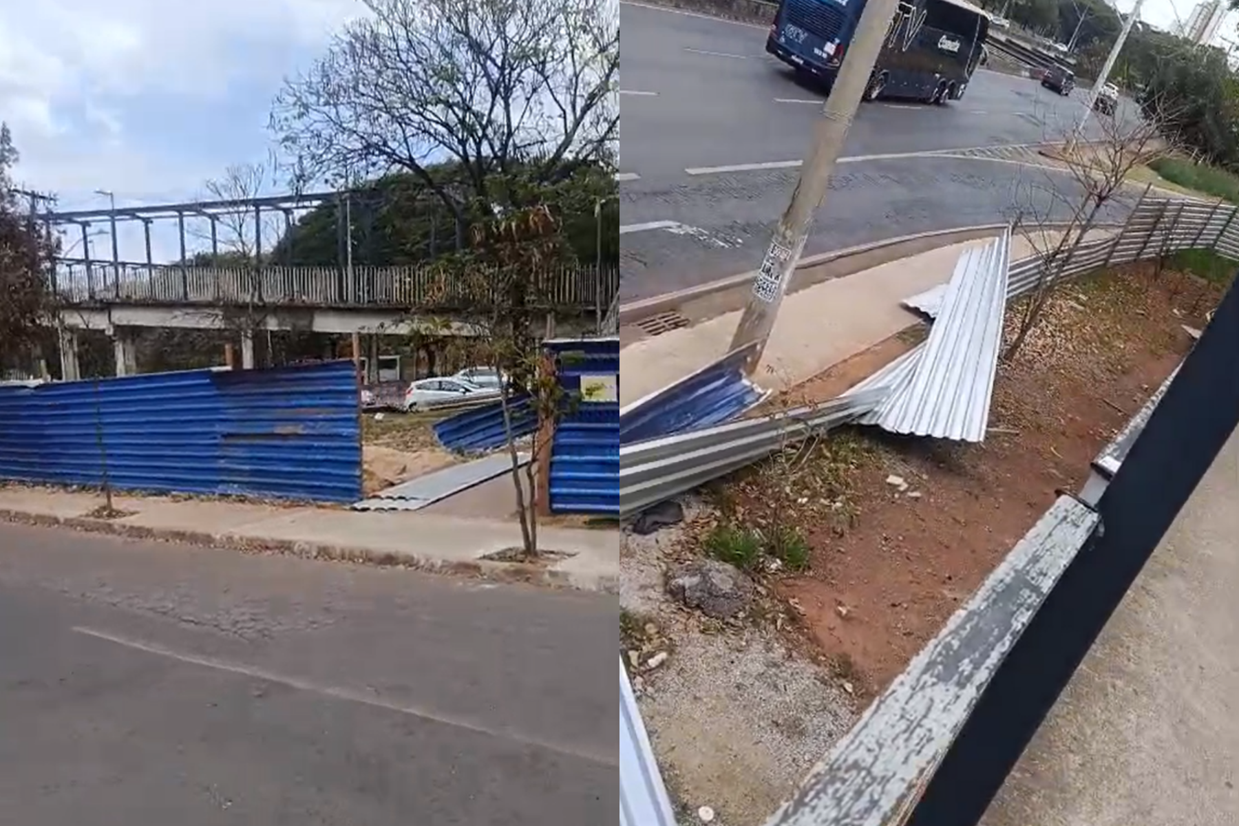 Moradores denunciam paralisação e problemas na estrutura de passarela do metrô Calafate, em BH