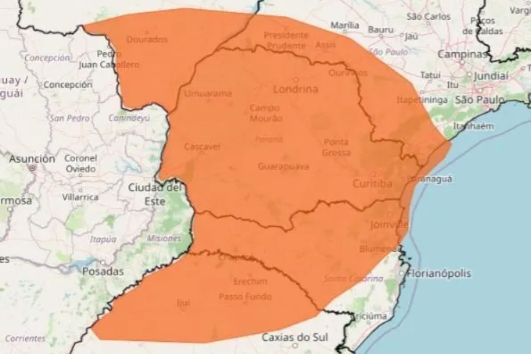 Ciclone extratropical provoca alertas de tempestades no Sul