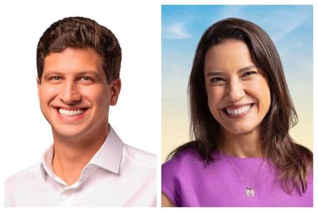 Raquel Lyra e João Campos, candidatos ao governo de Pernambuco