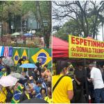 No Dia da Independência do Brasil, ato bolsonarista tem bandeira argentina e espetinho do Trump