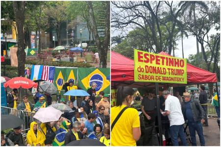 Manifestação contra Moraes e Lula encheu a Praça da Liberdade