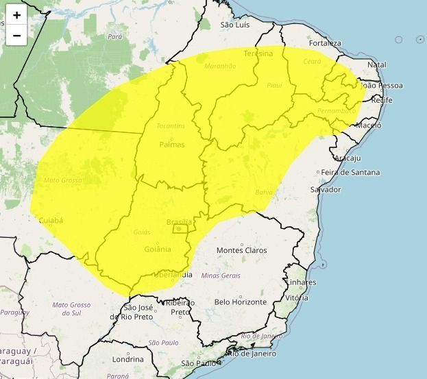 Mais de 50 cidades de MG estão em alerta amarelo para baixa umidade; confira a lista