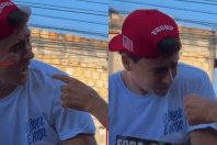 Nikolas Ferreira é atingido por 'ovo' durante comício na Grande BH