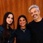 Filha de Flávia Alessandra impressiona pela altura ao lado de Otaviano Costa no Rock in Rio