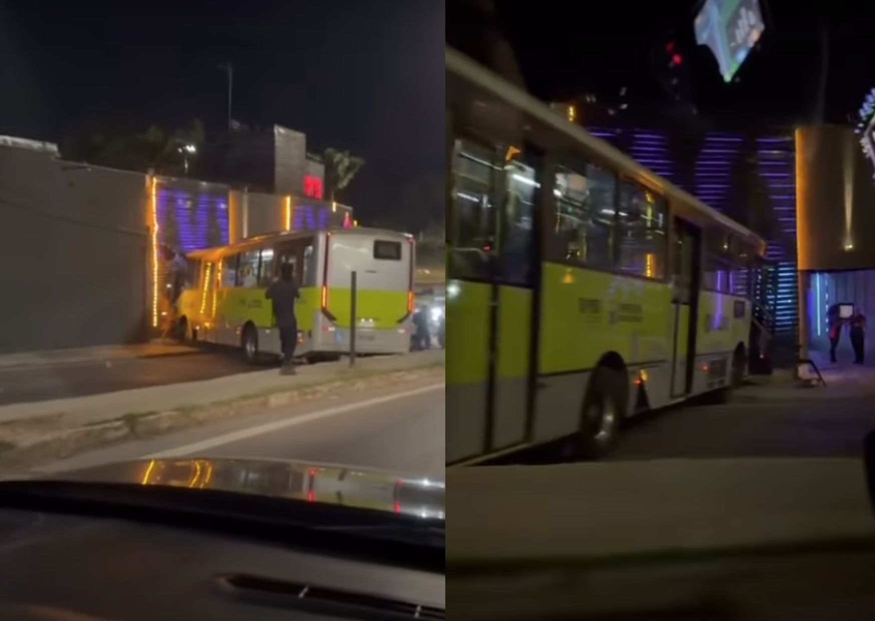 Ônibus invade motel no Anel Rodoviário de BH