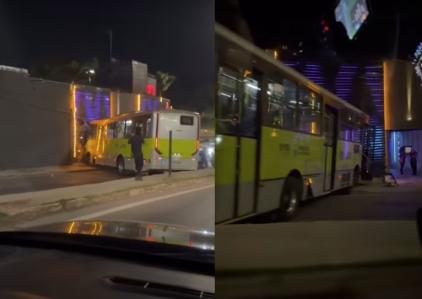 Ônibus atingiu motel em BH