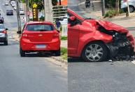 Motorista fica ferido após colidir contra poste na Avenida Rio Branco no Manoel Honório