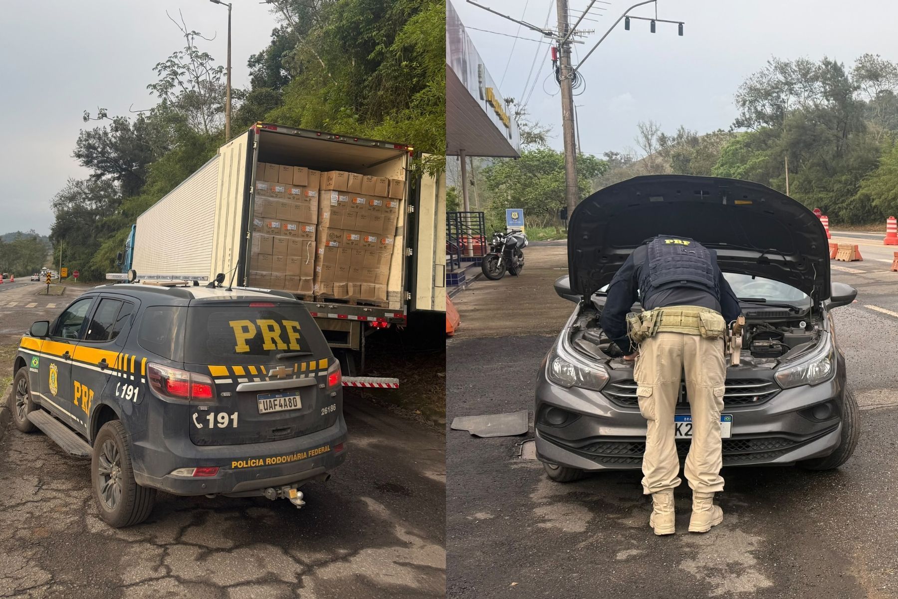 PRF aborda veículos irregulares durante fiscalização na BR-040 em Juiz de Fora