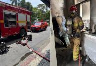 Incêndio iniciado em geladeira mobiliza o Corpo de Bombeiros no Centro de Juiz de Fora