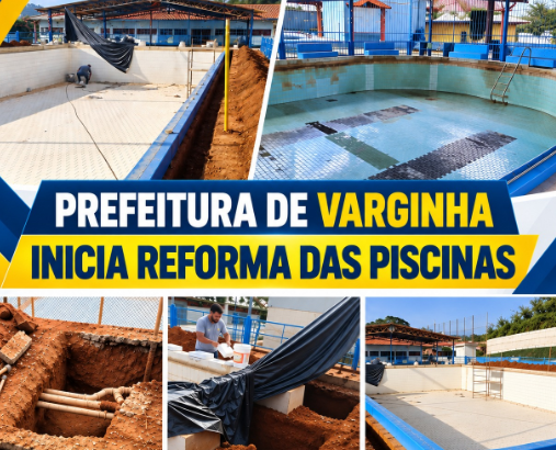 Prefeitura inicia reformas nas piscinas da SEMEL e do Centro Esportivo Varginhense