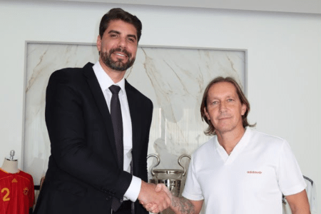 Victor Oliveira, presidente do North, e Míchel Salgado