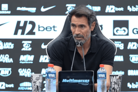 Eduardo Domínguez, técnico do Atlético, em entrevista coletiva na Arena MRV