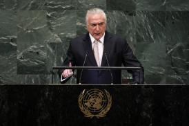 Presidente Michael Temer discursa na aberta da 72ª Assembleia Geral da ONU, em Nova York