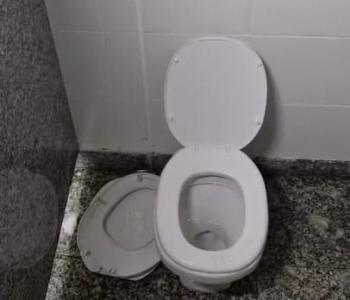 Setor visitante da Arena MRV tem cadeiras quebradas e banheiro depredado após clássico • João Pedro Andrada/Itatiaia
