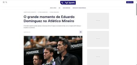 Jornais argentinos exaltam momento de ‘Barba’ à frente do Atlético: ‘Perfeito’ • Reprodução/TyCSports