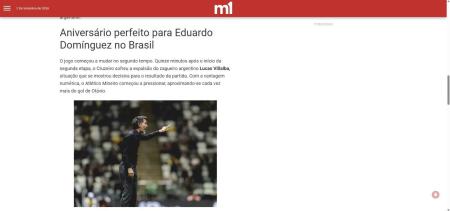 Jornais argentinos exaltam momento de ‘Barba’ à frente do Atlético: ‘Perfeito’ • Reprodução/Minuto Uno