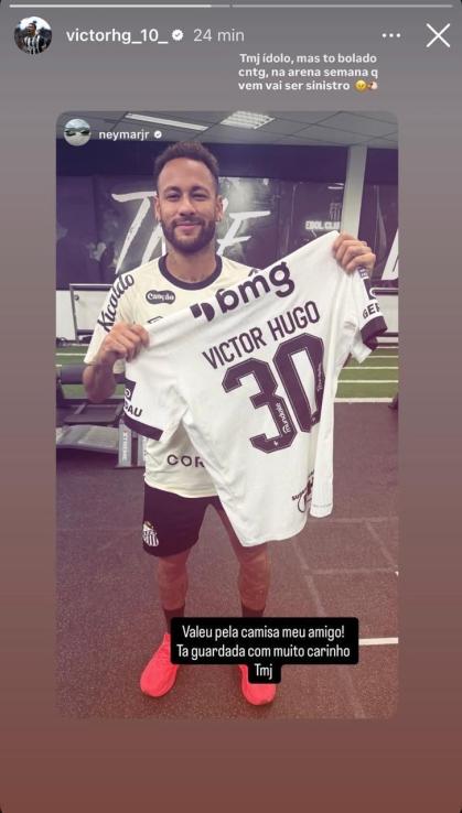 Victor Hugo responde Neymar após Santos x Atlético na Vila Belmiro