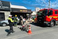 Passageira de moto por aplicativo fica ferida em acidente no bairro Melo
