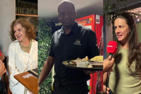 Maria de Fátima, ogarçom Leonardo Lopes e Ana Luíza Torres • Luiz Rocha/Itatiaia