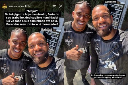 Postagem de Everson para Delfim • Reprodução/goleiroeverson